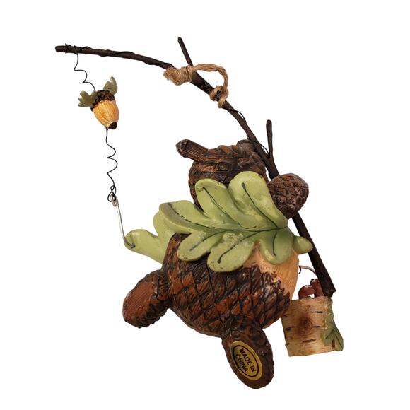 Vintage Fishing Bear Christmas Ornament 6" - Picture 7 of 11